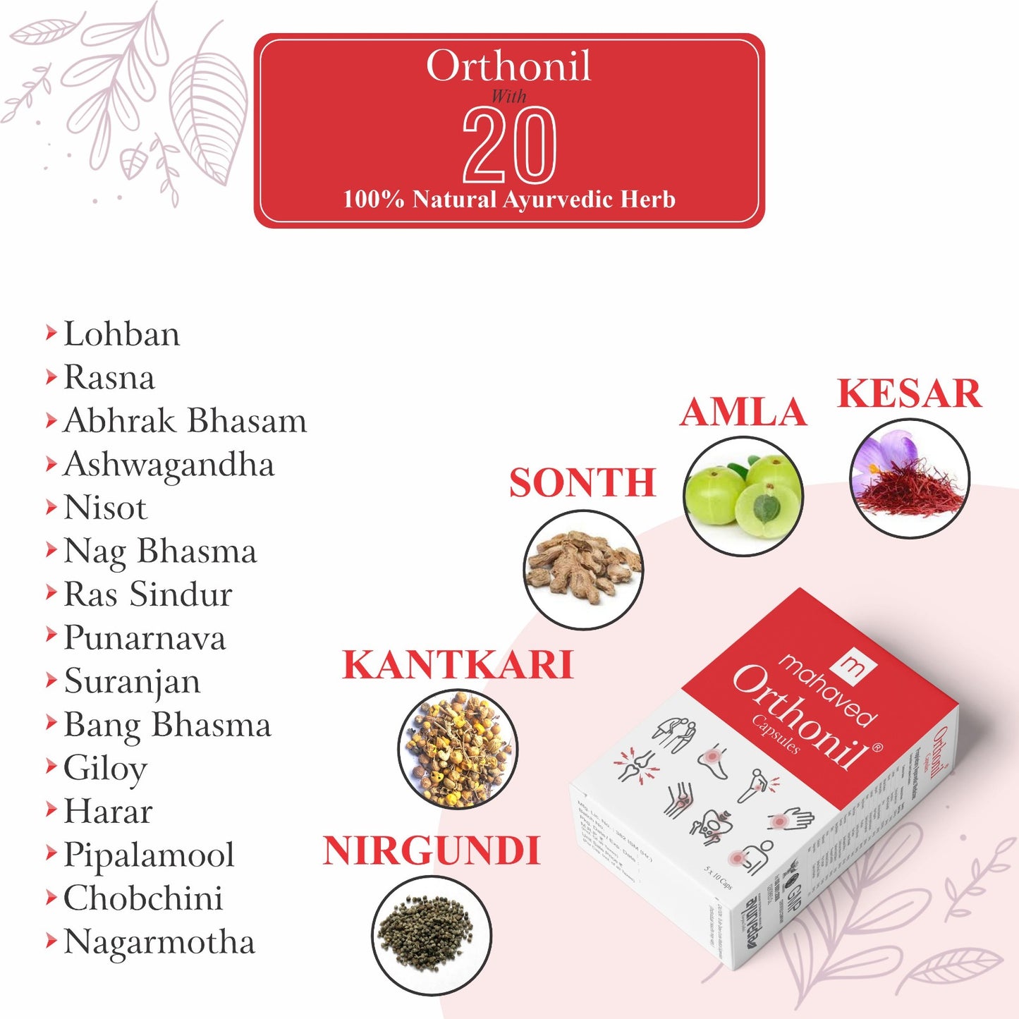 Mahaved Orthonil Capsules - 60 Capsules