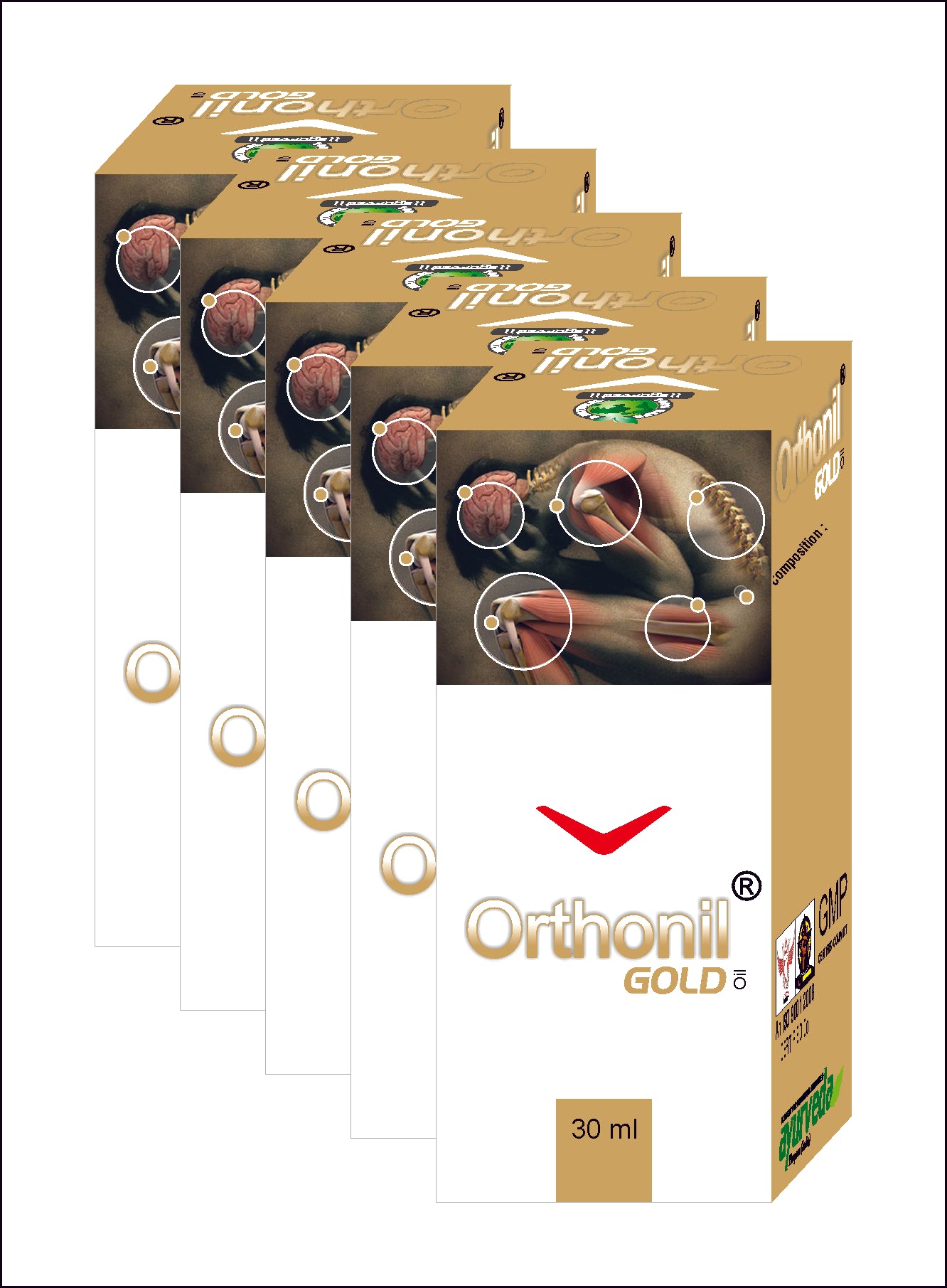 ORTHONIL GOLD OIL – 5X  30 ML – For Arthritis, Joint Pain & Stiffness