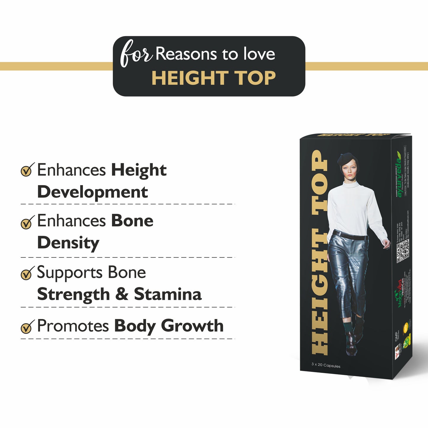 HEIGHT TOP CAPSULE – 60Cap – Improve Growth of Body