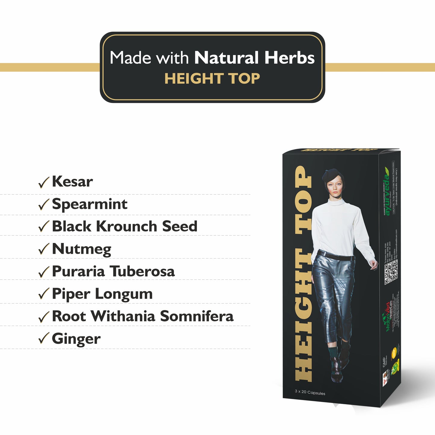HEIGHT TOP CAPSULE – 60Cap – Improve Growth of Body