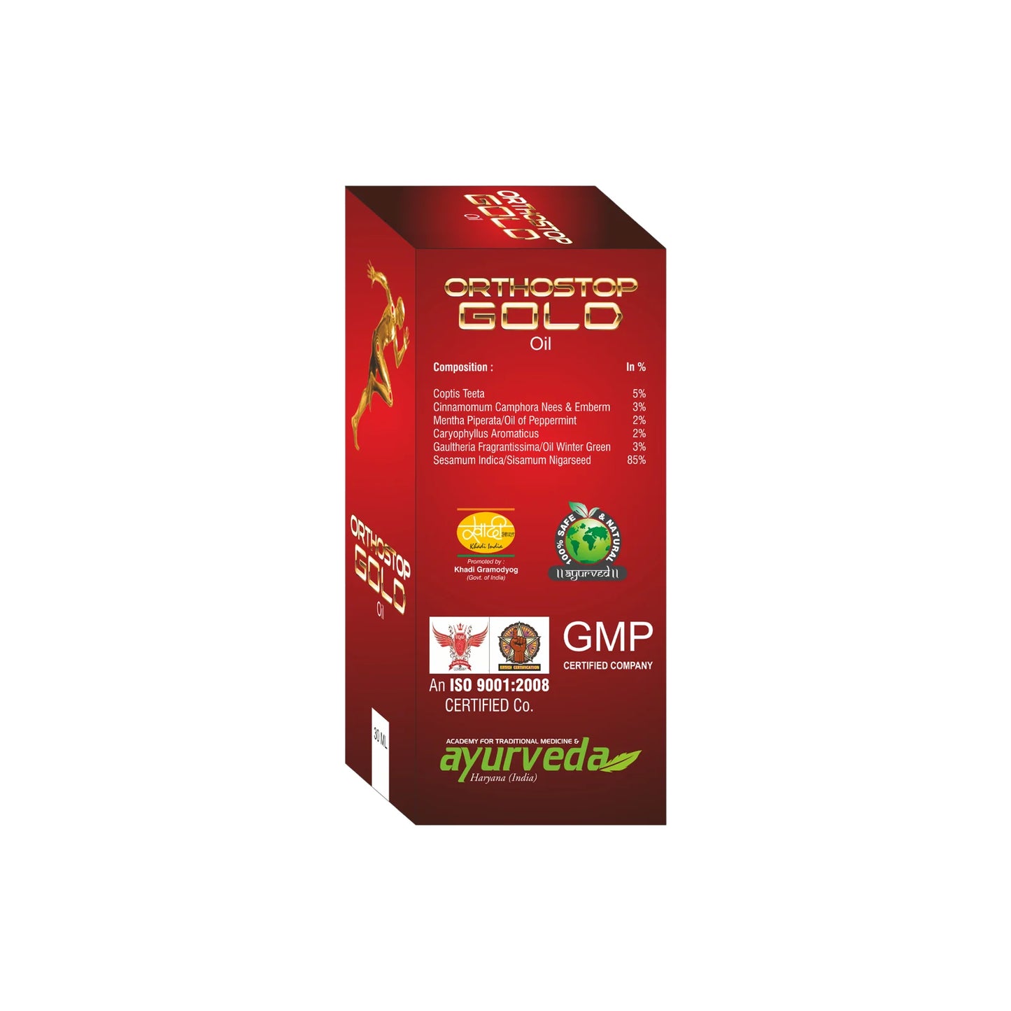 ORTHOSTOP GOLD OIL – 5X30ML.  Best Herbal Oil For Joint pain, Arthritis Relief