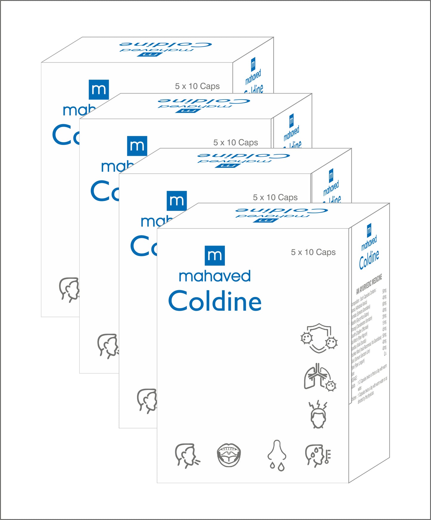 COLDINE CAPSULE – 5X10Cap – For Cough, Cold, Coryza