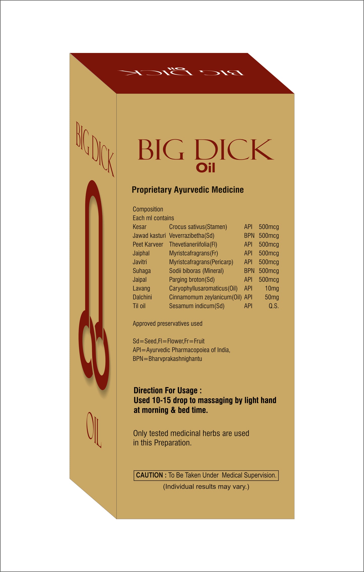 Big Dick Oil 4X15 ml