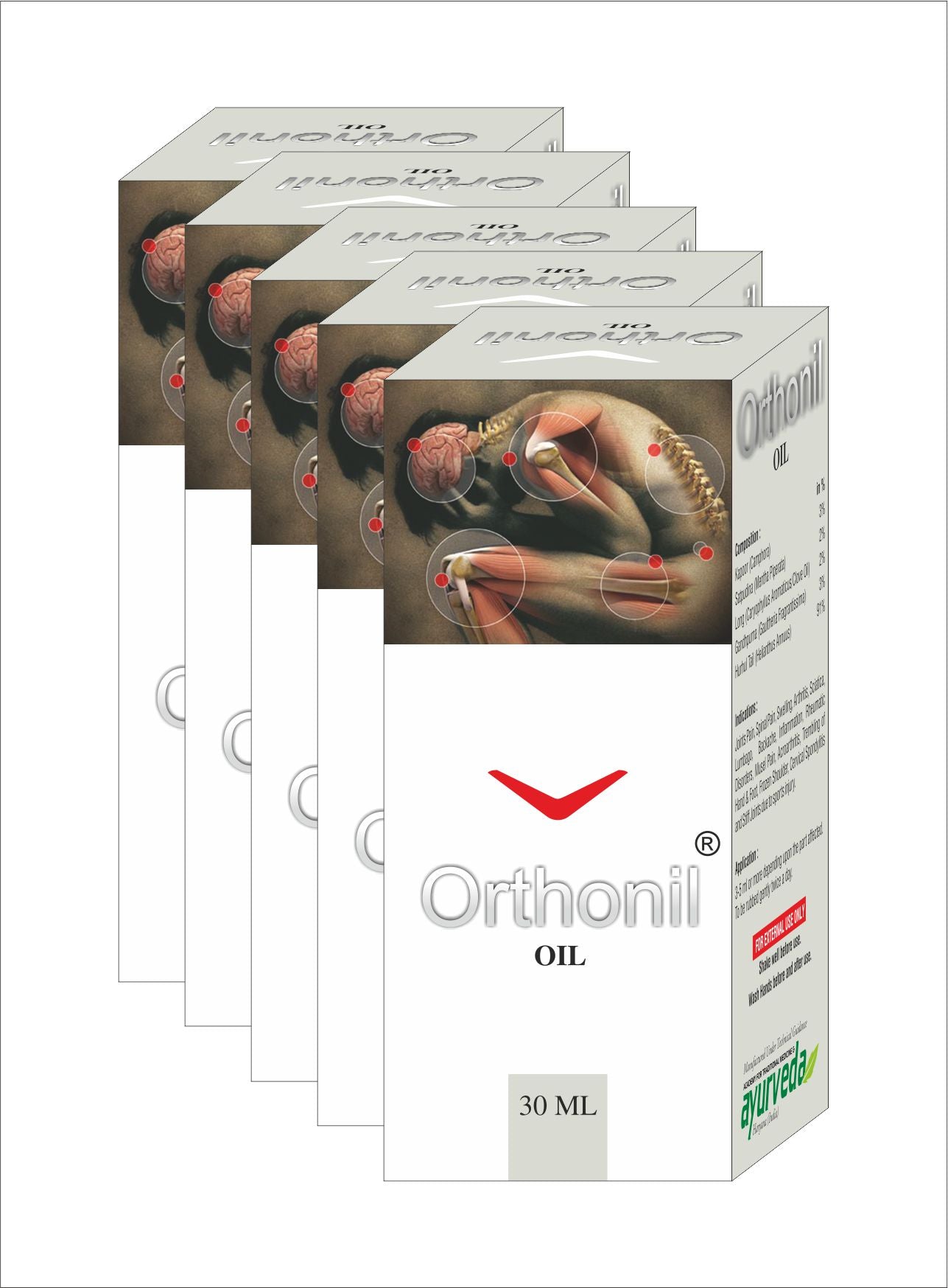 ORTHONIL OIL – 5X 30Ml – For Arthritis, Joint Pain & Stiffness