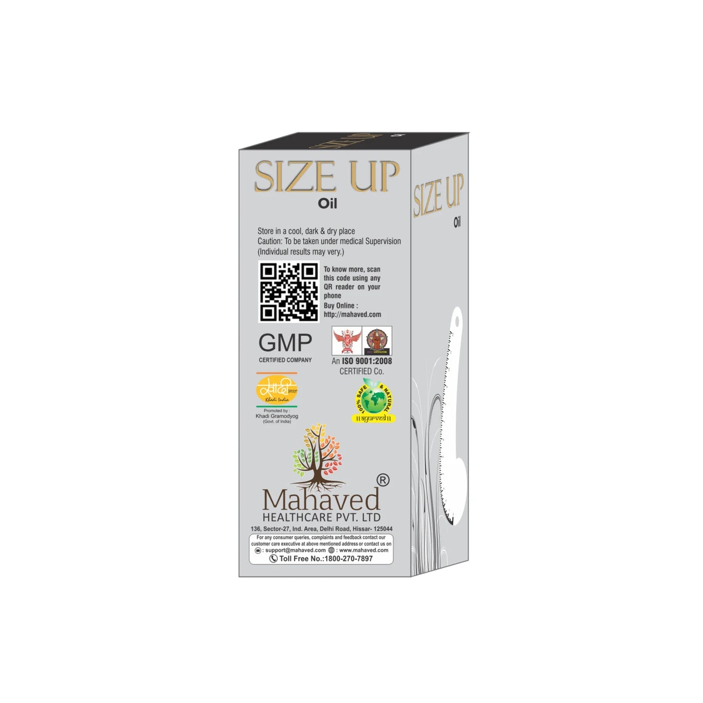 SIZE UP OIL – 2X15Ml – For Massage of Male Genital Organs To Tones Up The Muscles of Penis