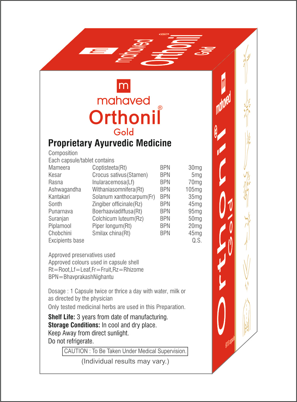 Mahaved Orthonil Gold Capsule - 60 Capsules