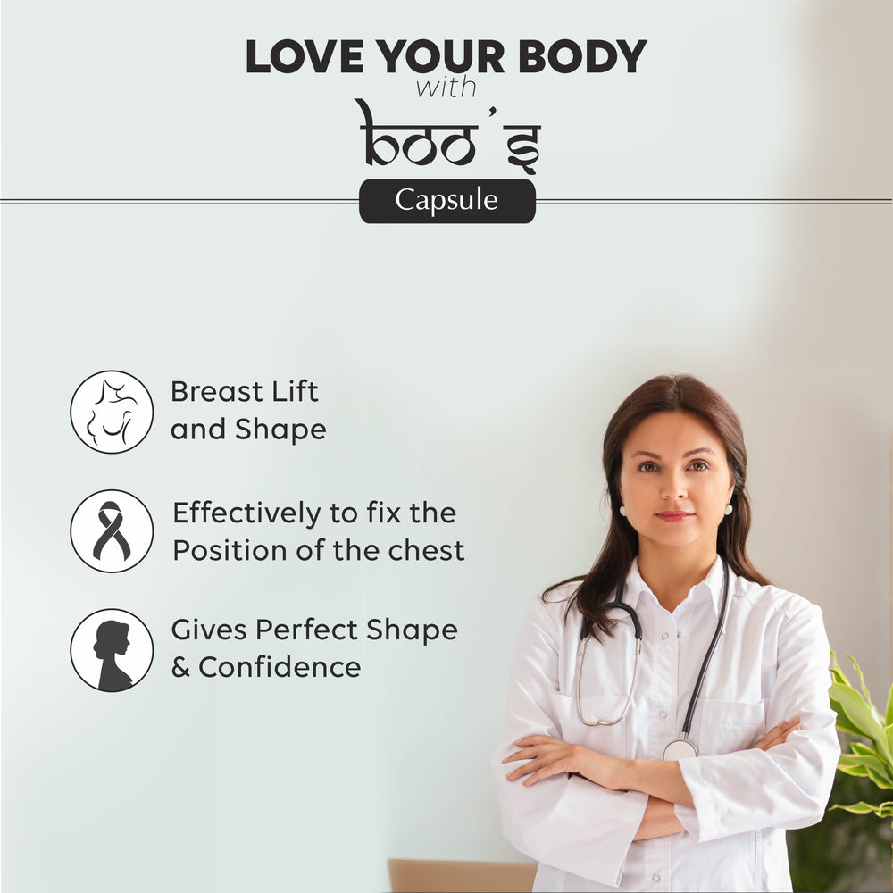 
                      
                        BOO’S CAPSULE – 9X10Cap – Increased Blood Flow in Breasts Capillaries Mammary Glands thus helps in Enlargement
                      
                    