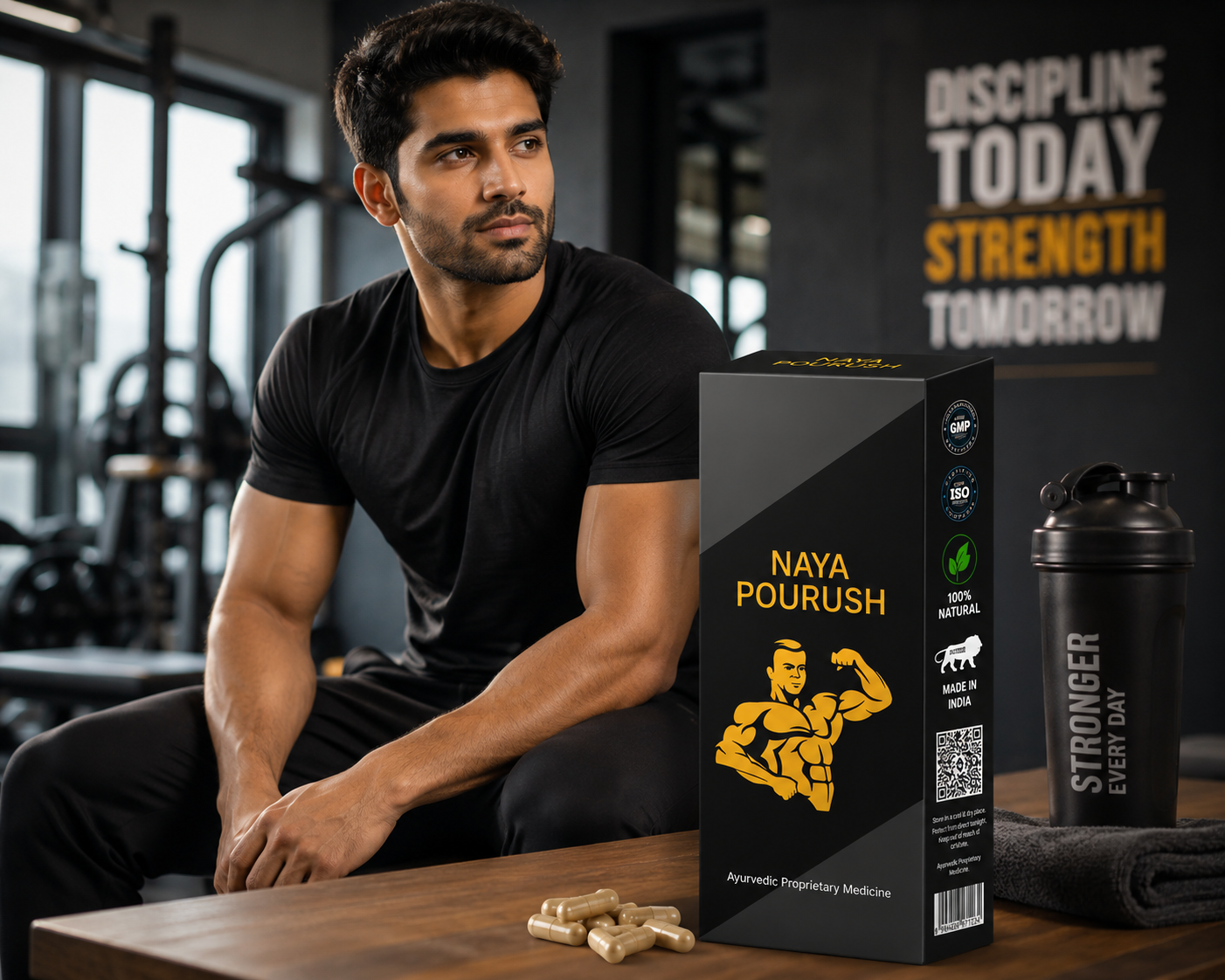 Naya Pourush Capsule | Premium Ayurvedic Herbal Wellness | 200 Capsules