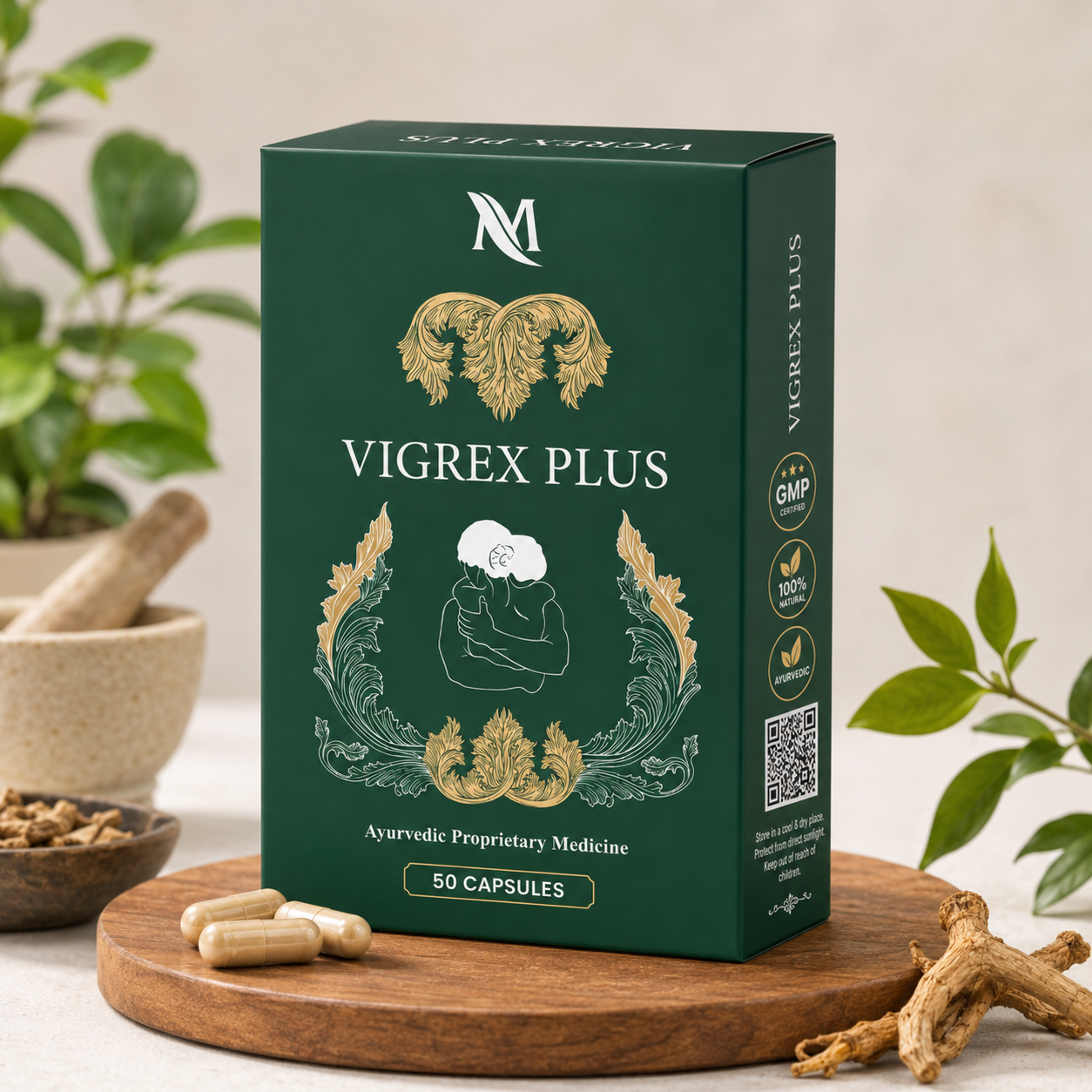 Vigrex Plus 50 Capsules | Premium Ayurvedic Men's Wellness Formula | Herbal Vitality & Daily Energy Support
