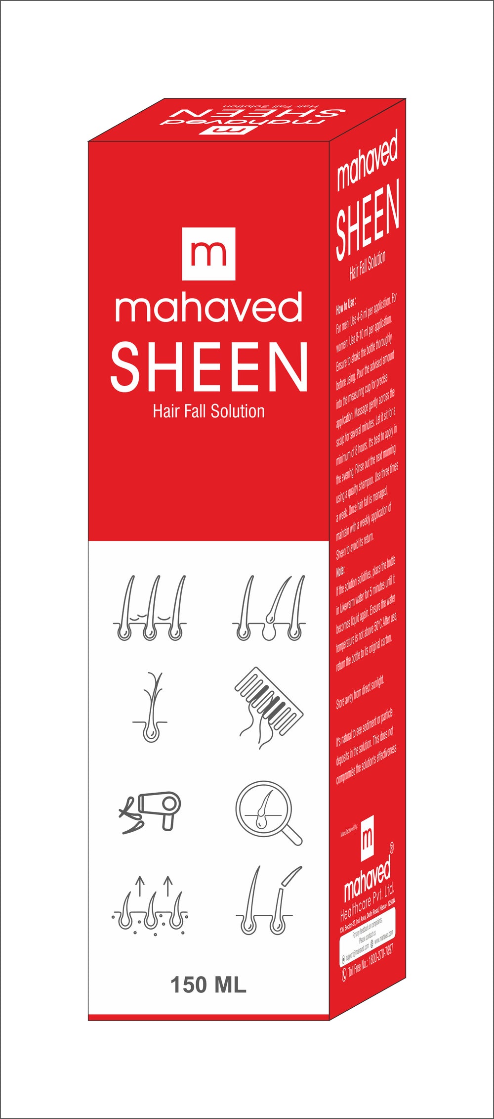 SHEEN HAIR FALL SOLUTION – 150Ml – Natural Root Activating, Helps Control Hair Fall