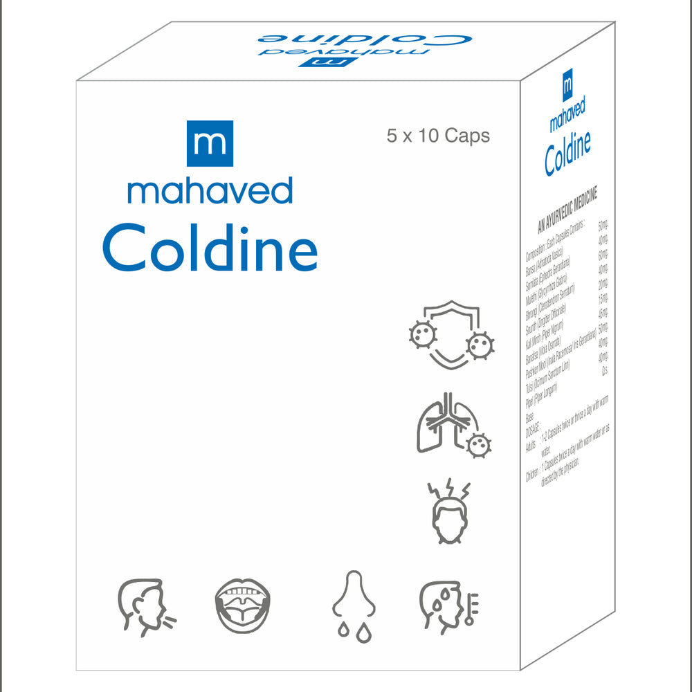 COLDINE CAPSULE – 5X10Cap – For Cough, Cold, Coryza