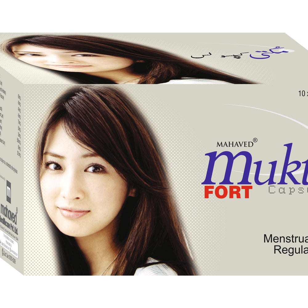 
                      
                        MUKTI FORT CAPSULE – 10X6Cap – Regulate The Irregular Menstrual Cycle
                      
                    