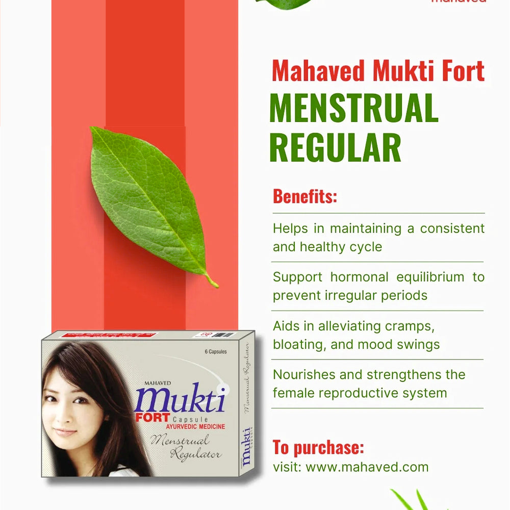 MUKTI FORT CAPSULE – 10X6Cap – Regulate The Irregular Menstrual Cycle