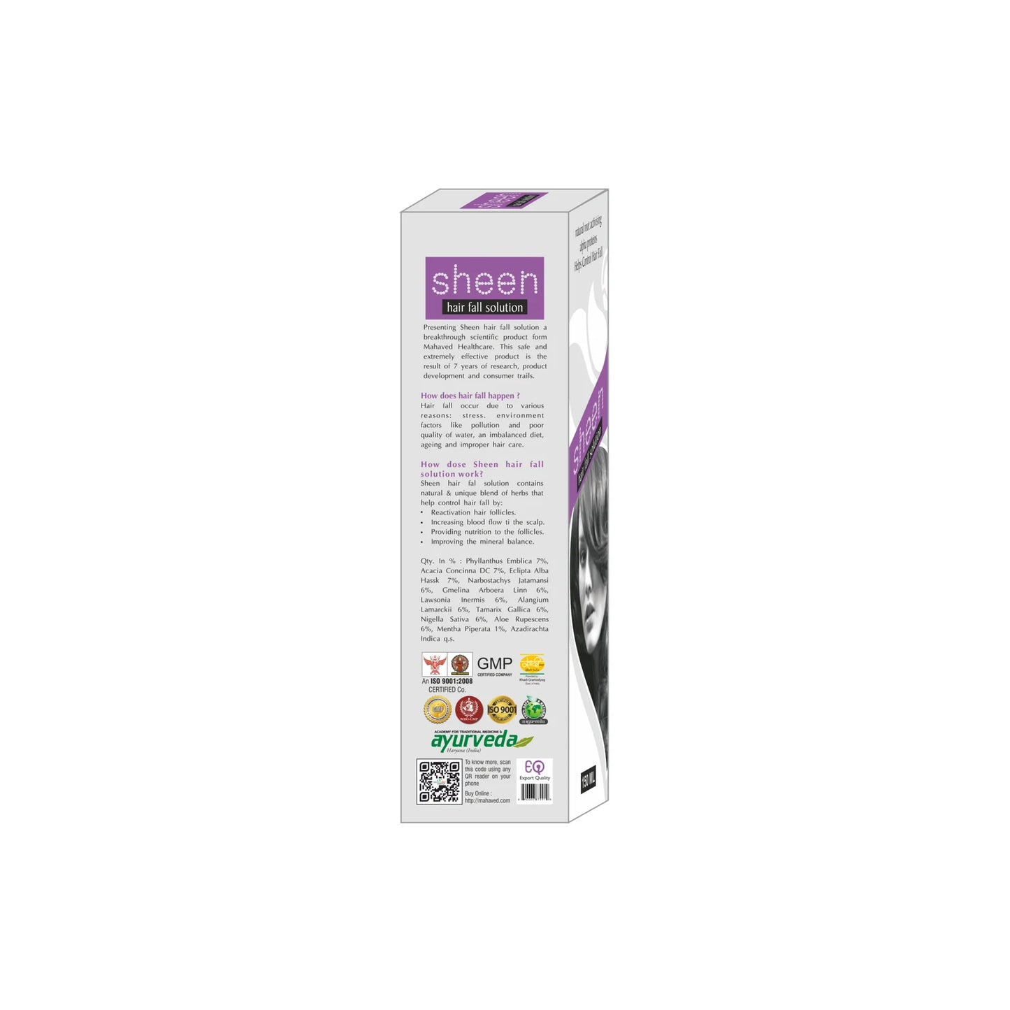 SHEEN HAIR FALL SOLUTION – 150Ml – Natural Root Activating, Helps Control Hair Fall