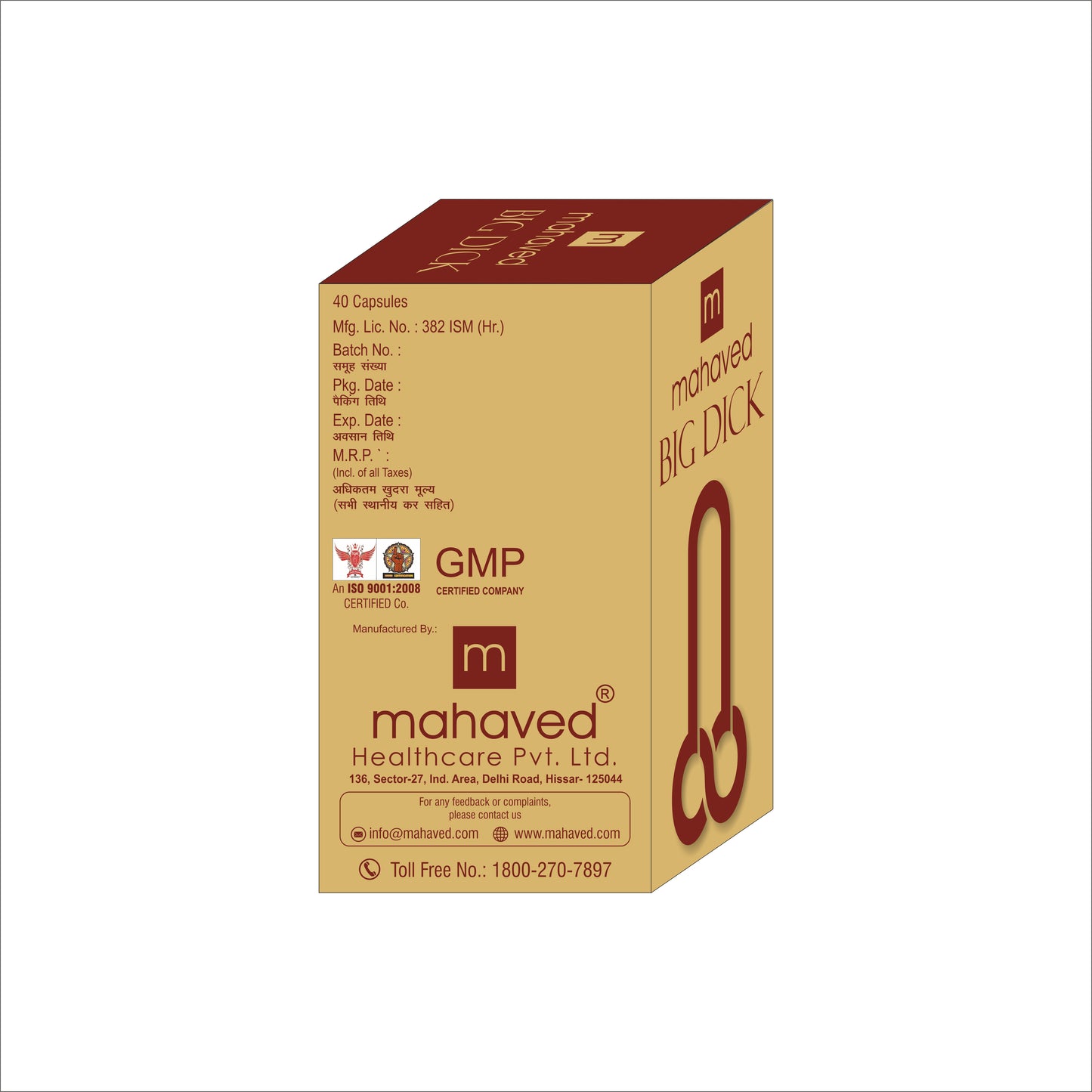 Big Dick Capsules 40 Cap. : Panis Enlargement Capsules